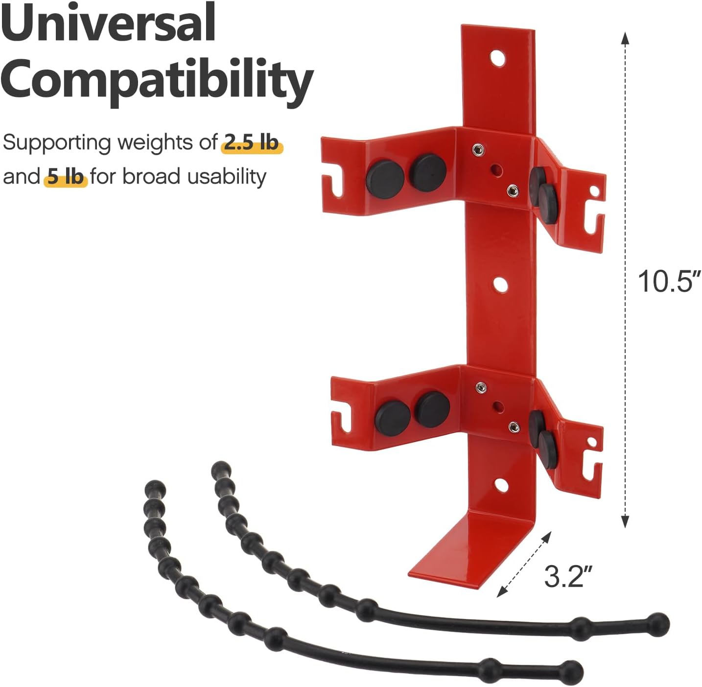 SPARKWHIZ 4pcs Fire Extinguisher Mount Bracket for 2.5lb & 5lb Extinguishers, Ideal for Home, Truck, RV, Vehicle, Boat, Marine & Commercial Use