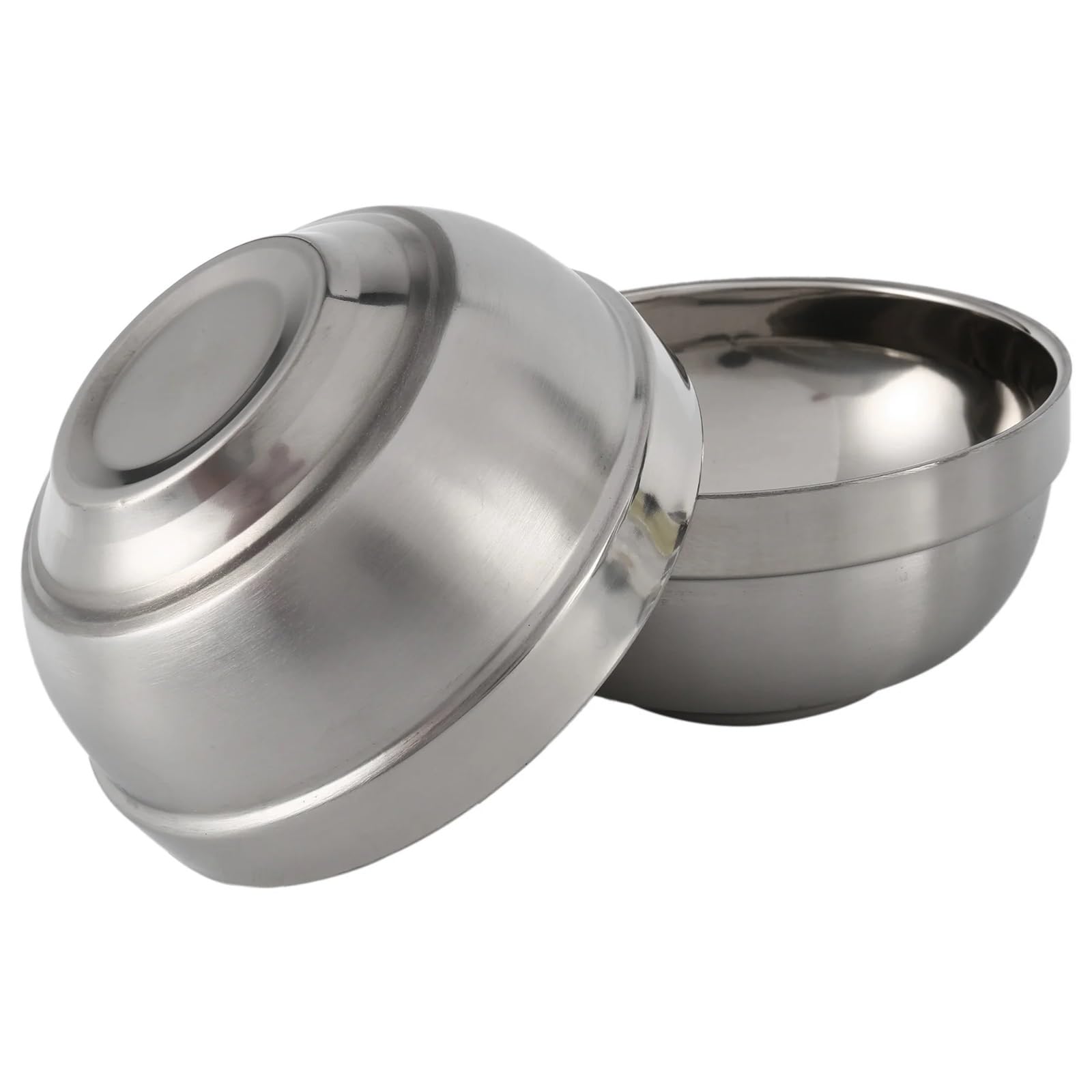 Tazón de acero inoxidable, juego 10 tazones for mezclar con aislamiento doble pared metal aperitivos, 4,7 pulgadas Bol Acero Inoxidable