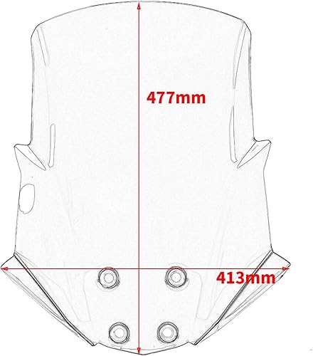 Miniatura 7 de Para Kawasaki Versys-X 300 Versys X300 2017-2021 Parabrisas de motocicleta Parabrisas Parabrisas Deflector de Viento Piezas de repuesto Accesorios