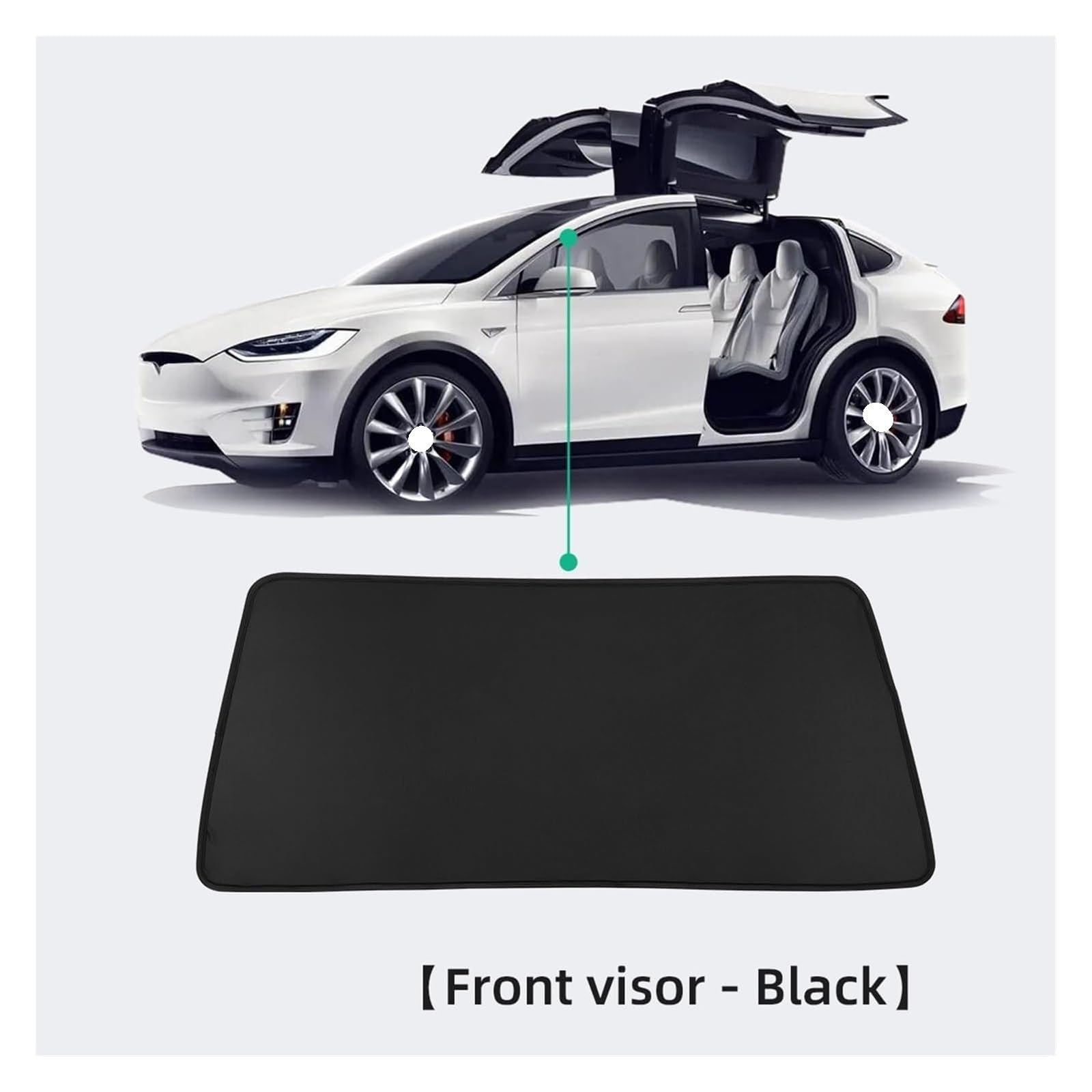 Per Tesla Per Model X 2019-2024 Parasole Per Tetto Anteriore Vetro Lucernario Auto Rete Ombreggiante Parasole Auto(MX-GA33L-A)