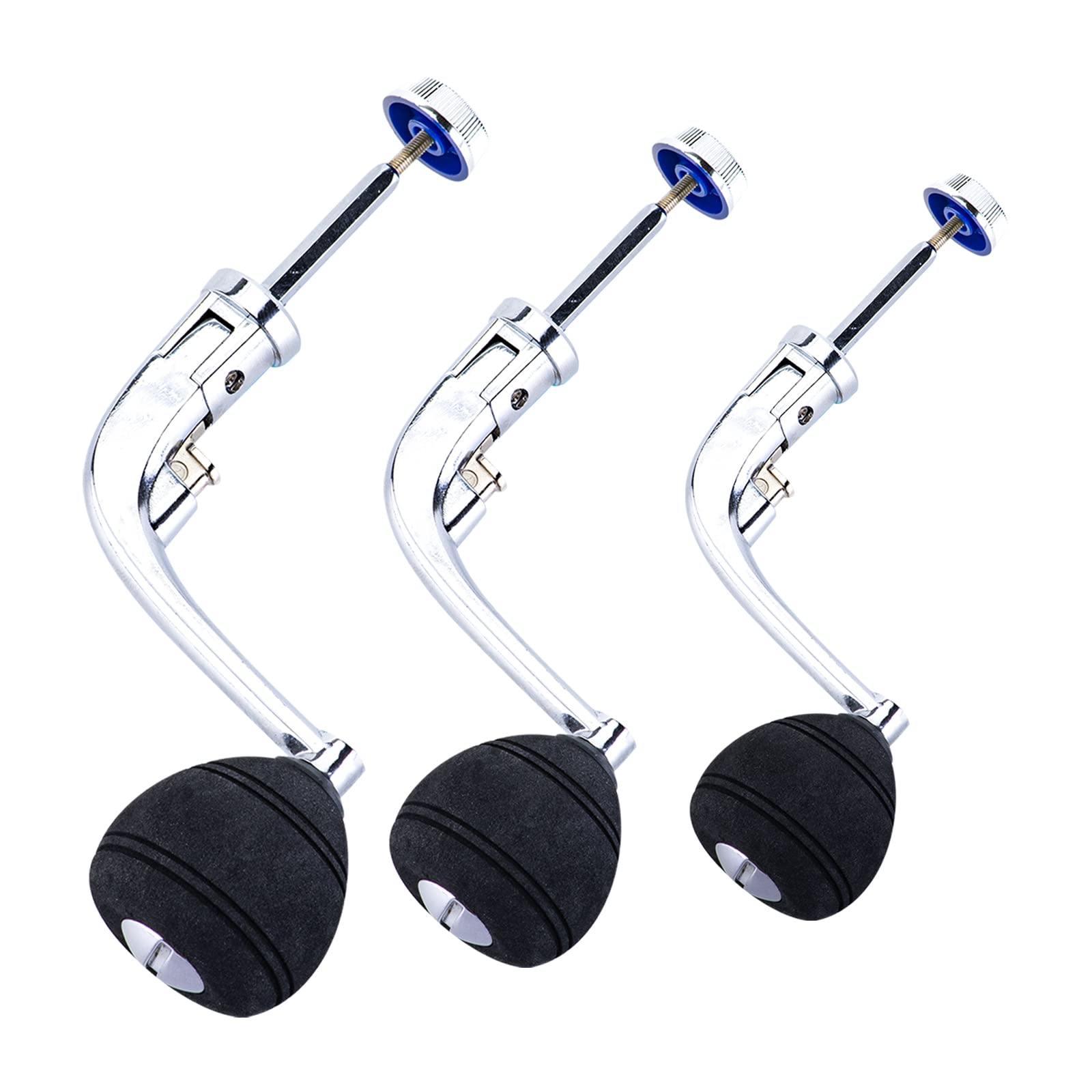 Goture 3pcs Fishing Reel Handle Metal Rocker Arms Grip Spinning Reel Replacement Grip Parts with EVA Knob Fishing Spinning Reel Handle, 3 Size