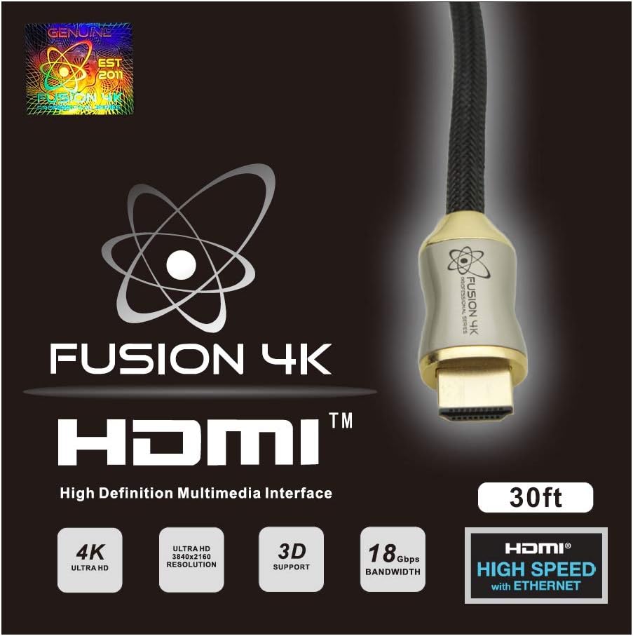 High Speed 4K HDMI Cable (4K @ 60Hz) - Professional Series (30 Feet) CL3 Rated