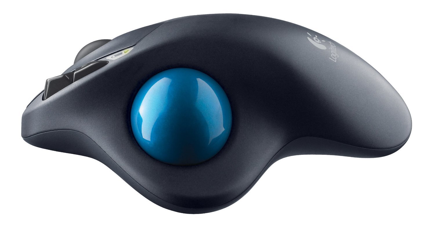 Logitech M570 Trackman Kabellose Ergonomische Trackball-Maus | 2.4 GHz Unifying USB-Empfänger, 18-Monate Akkulaufzeit, 5 Programmierbare Tasten, Scroll-Rad, PC/Mac, Englische Verpackung