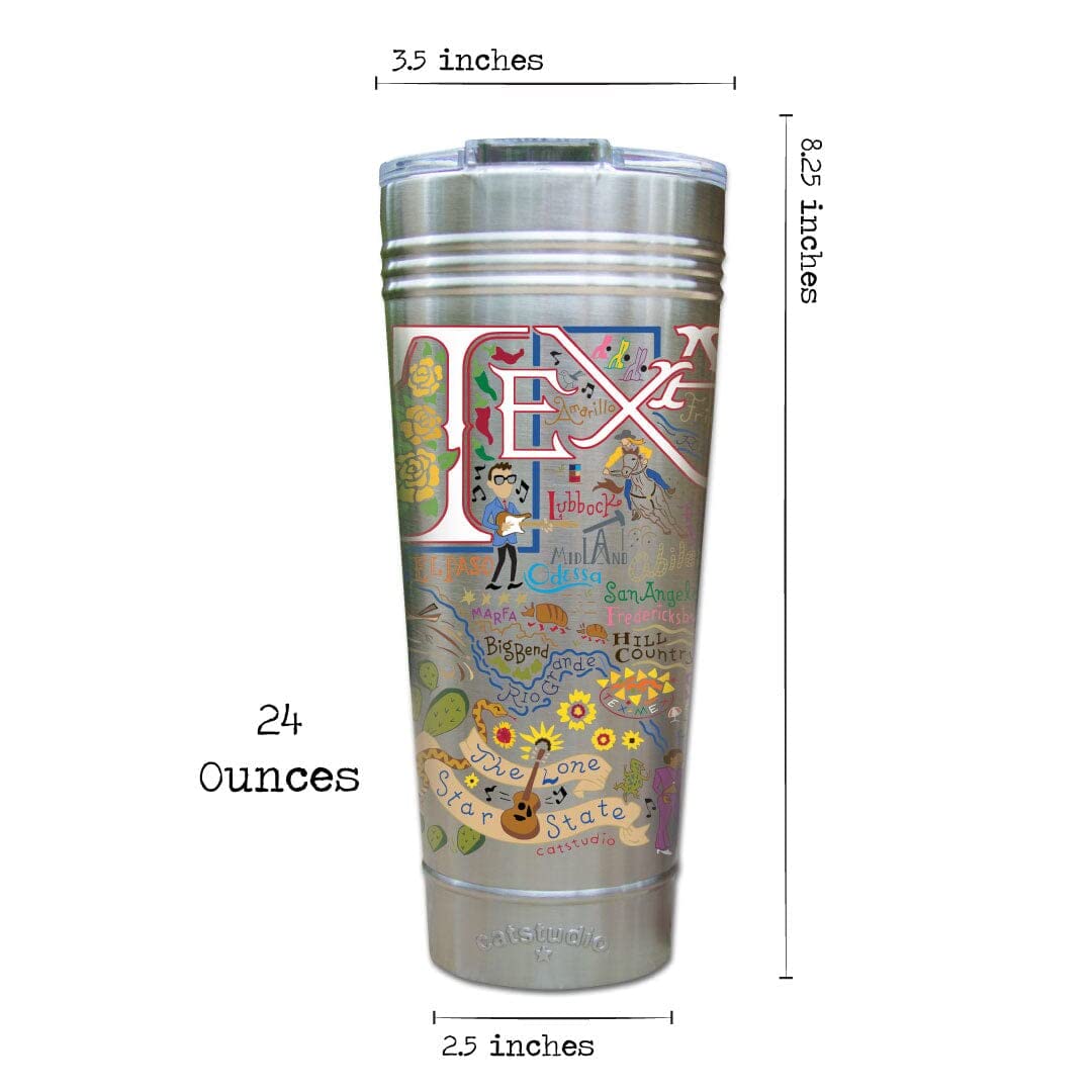 Catstudio Texas kubek termiczny | potrójna izolacja ścian z antypoślizgowym dnem | świetny kubek podróżny na wodę, kawę, herbatę lub smoothie