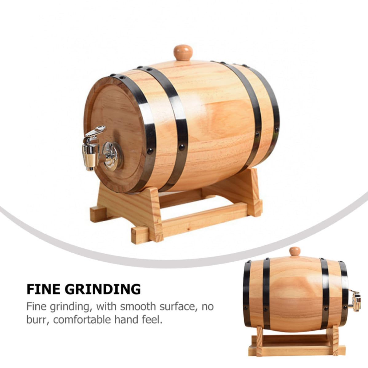 Barril de Vino de Madera con Grifo para Mini Bar y Mostrador