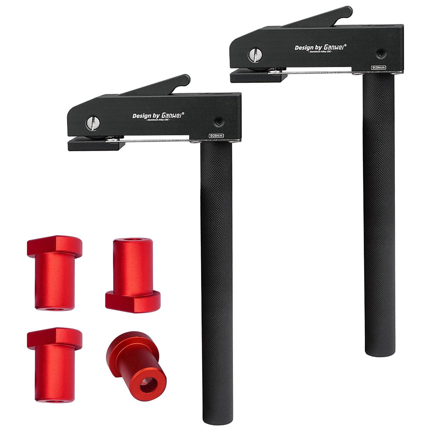 Lot De 2 Serre-joints De Banc Réglables - Alliage Aluminium 20mm - 3 Niveaux De Pression Pour Travail Du Bois