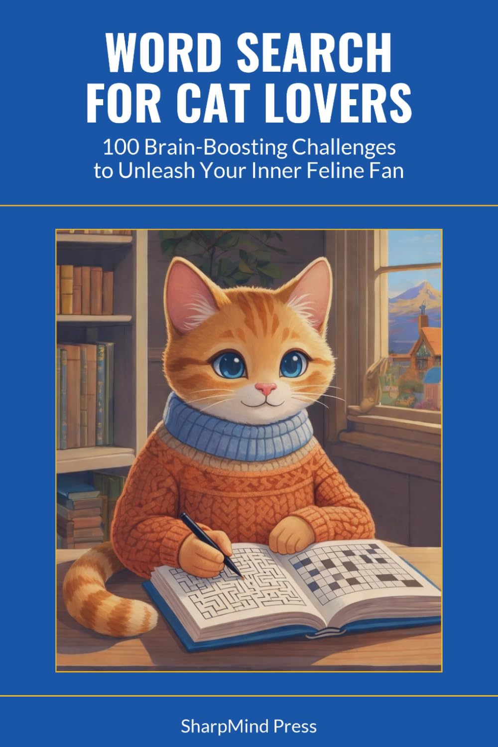 Word Search for Cat Lovers: 100 Brain-Boosting Challenges to Unleash Your Inner Feline Fan (SharpMind Press Cat Lovers Puzzle Collection)
