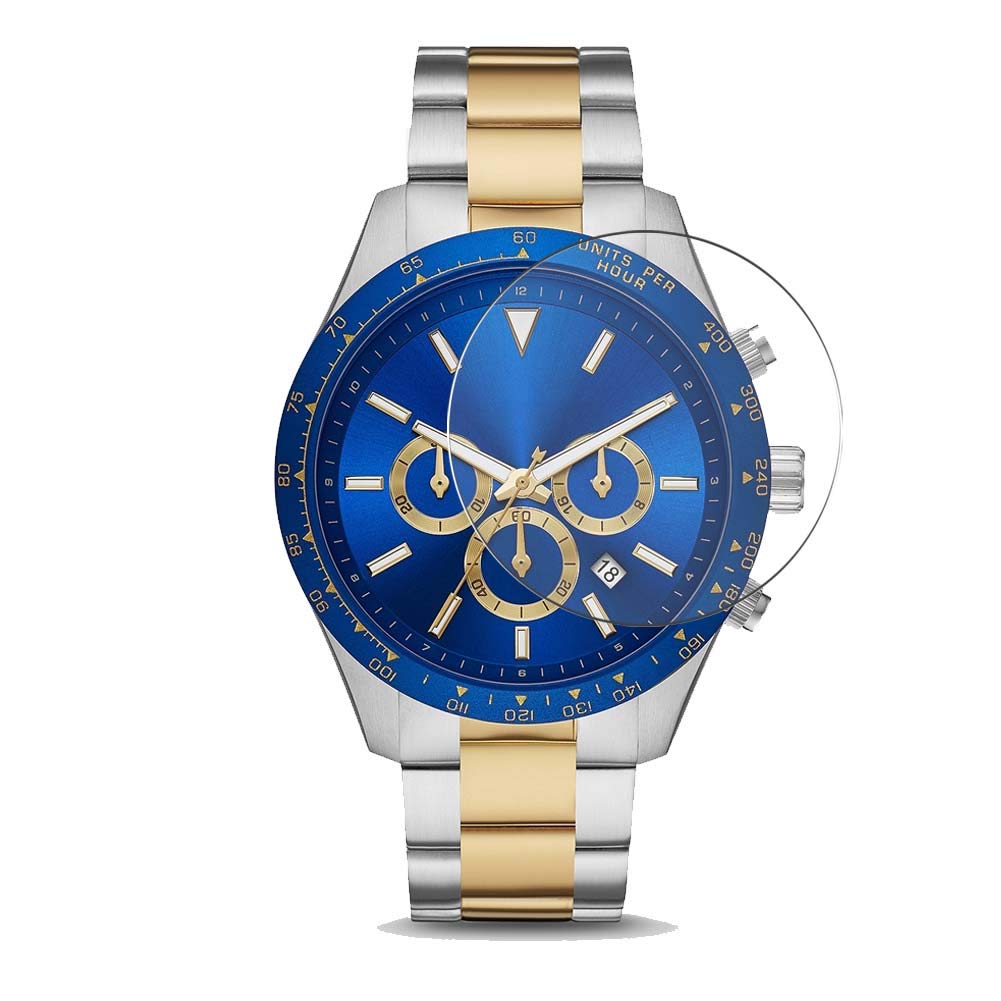 Vaxson Pack of 3 Screen Protectors, Compatible with Michael Kors Layton Case Size 46 mm, Screen Protector Bubble-Free [Not Tempered Glass]