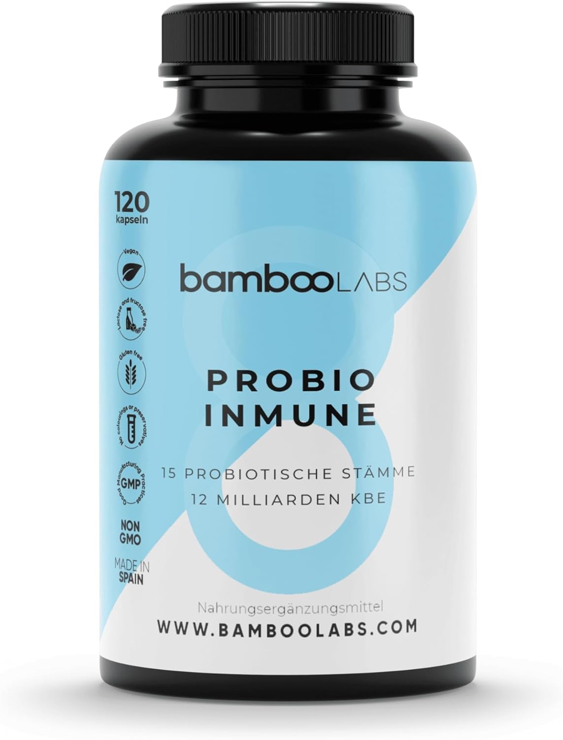 Bamboo Labs – Intestinal Probiotics + Vitamin Complex, 120 Vegan Digestive Enzyme Capsules with Lactobacillus Casei that Strengthen Your Immune Defense System and Gut Flora