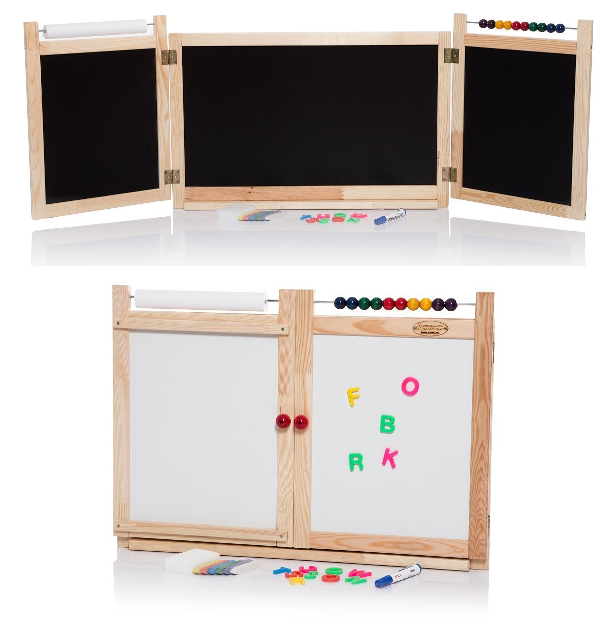 AZZAP WANDTAFEL Schreibtafel Maltafel Magnettafel Schultafel Kindertafel Papierrolle Kreidetafel SARA 3