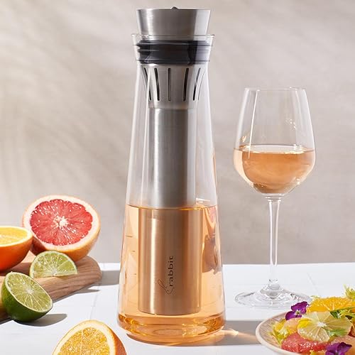 Miniatura 6 de Rabbit Jarra enfriadora de vino de vidrio enfría y airea vino 25.4 fl oz de capacidad