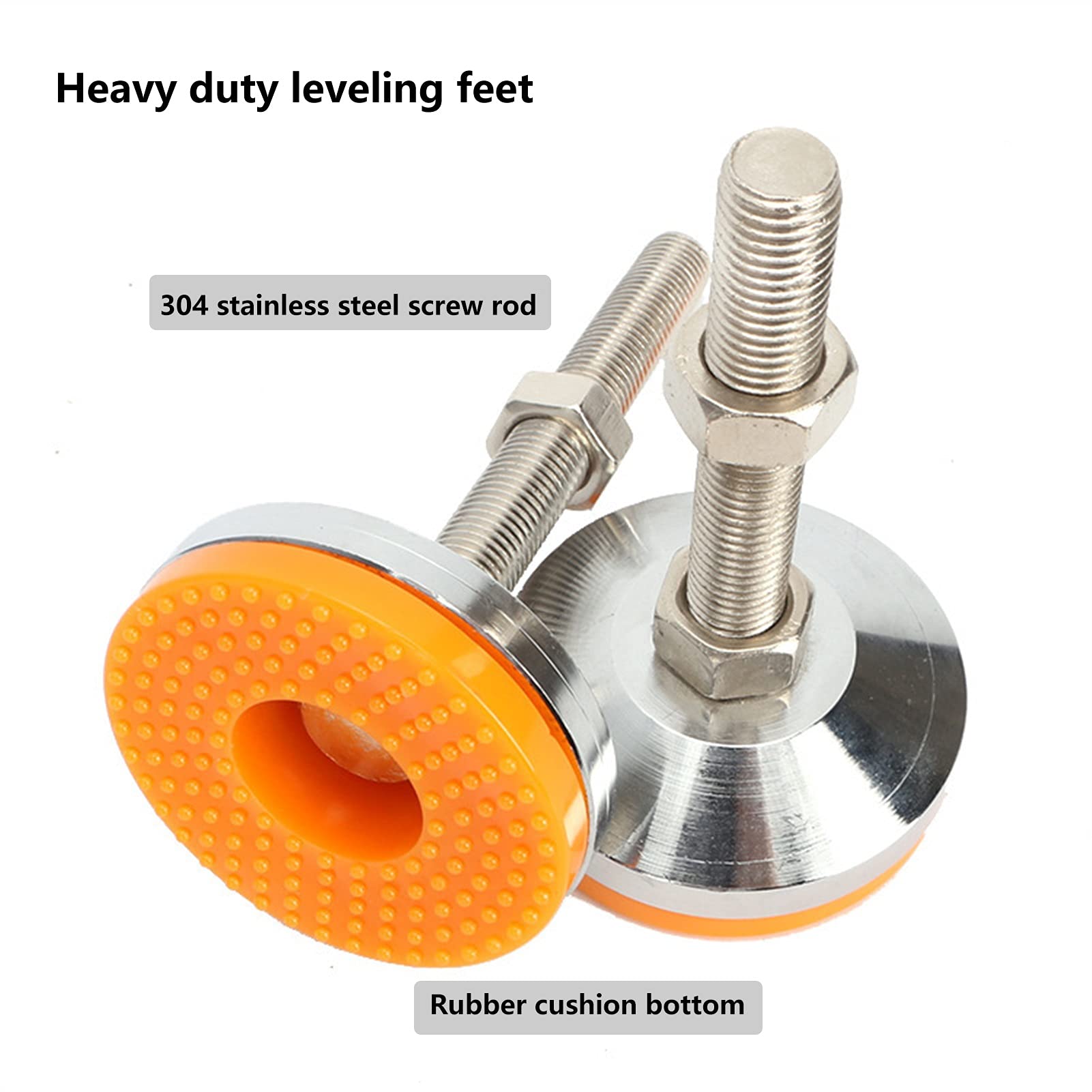 Pies niveladores Patas niveladoras, niveladores de patas de muebles ajustables con rosca M12, patas niveladoras resistentes for muebles pesados, bancos de trabajo, equipos mecánicos, paquete de 4