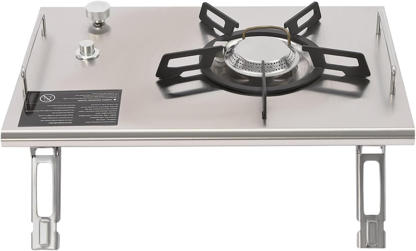 Portable Gas Stove, Electronic Ignition Outdoor Camping Cooking Stove, Portable Stove（Silver）