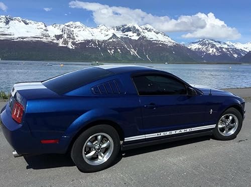 Miniatura 2 de Decal Mods Adhesivos de rayas laterales para puerta de panel basculante para Ford Mustang Blanco - RB - CW