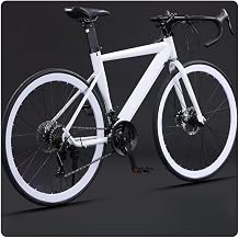 Road Bike, High Carbon Steel Frame, Bicycle, 24/27/16 Speed Gears, 700 x 28c, Disc Brake, Aero Frame, Internal Wiring, Gravel Bike, Men's, Women's, Street Riding, Suitable for Heights, 63.0-74.8