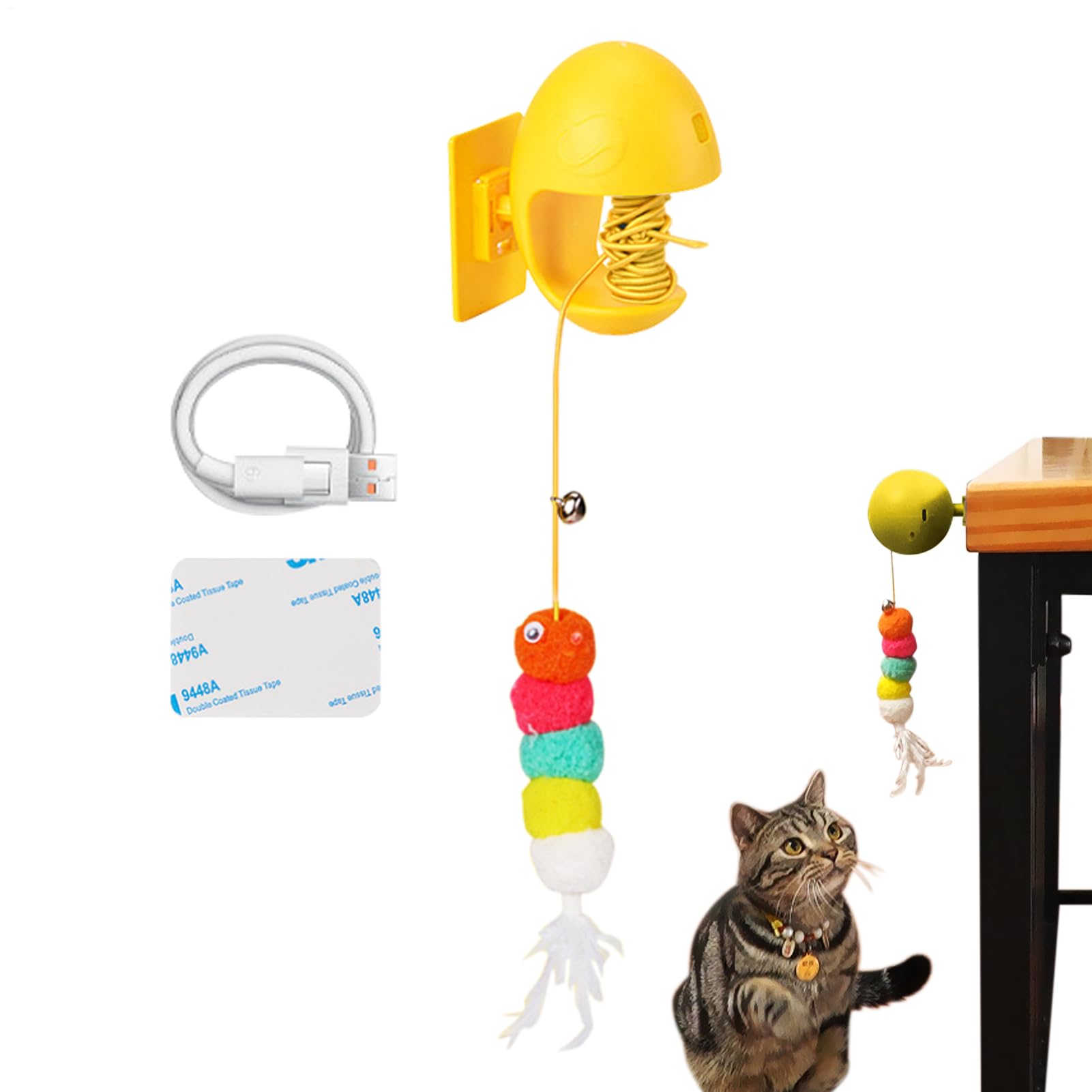Jouet électrique pour chat intelligent anti ennui pour animaux de salon et chambre