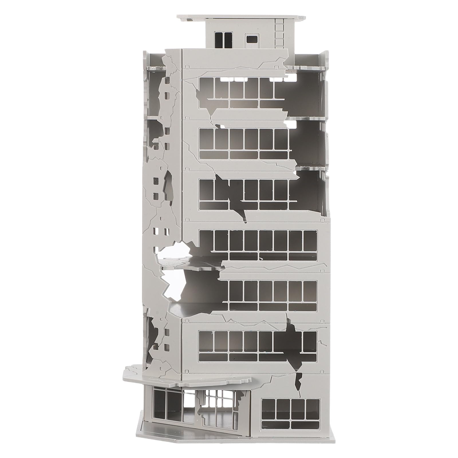 DOITOOL Maqueta de Edificio en Ruinas 1: 144 para Trenes y Paisajes | Plástico, Realista Detalles de Guerra, Actividad de Montaje, Uso Versátil para Familias y Adultos