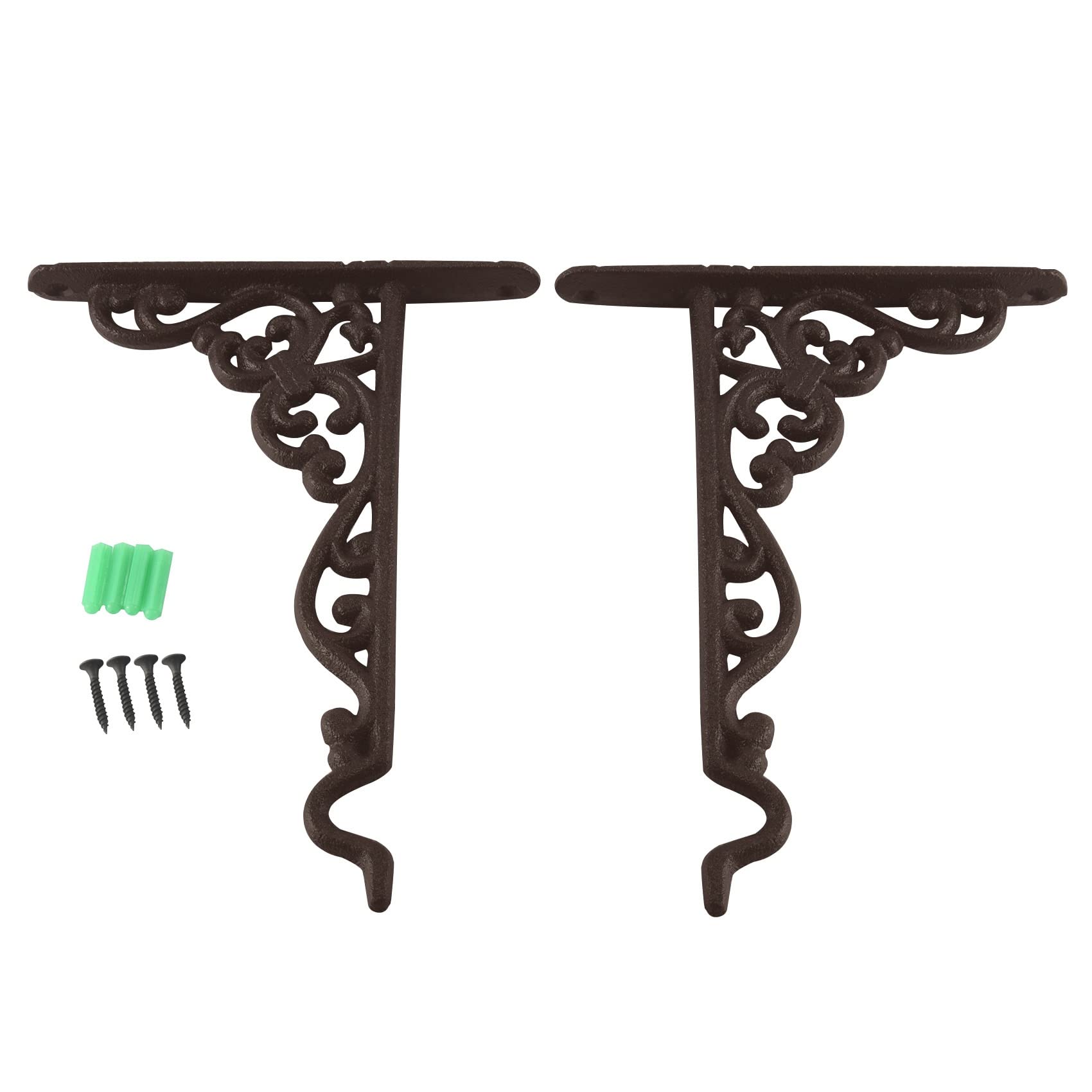 Crochets pour jardinière en acier déco de balcon rétro pour lanterne et mangeoire à oiseaux