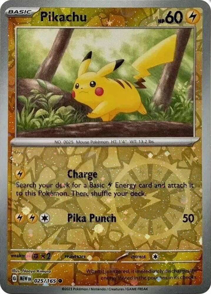 Amazon.com: Pokemon - Pikachu 025/165 – Pokemon 151 – Promo