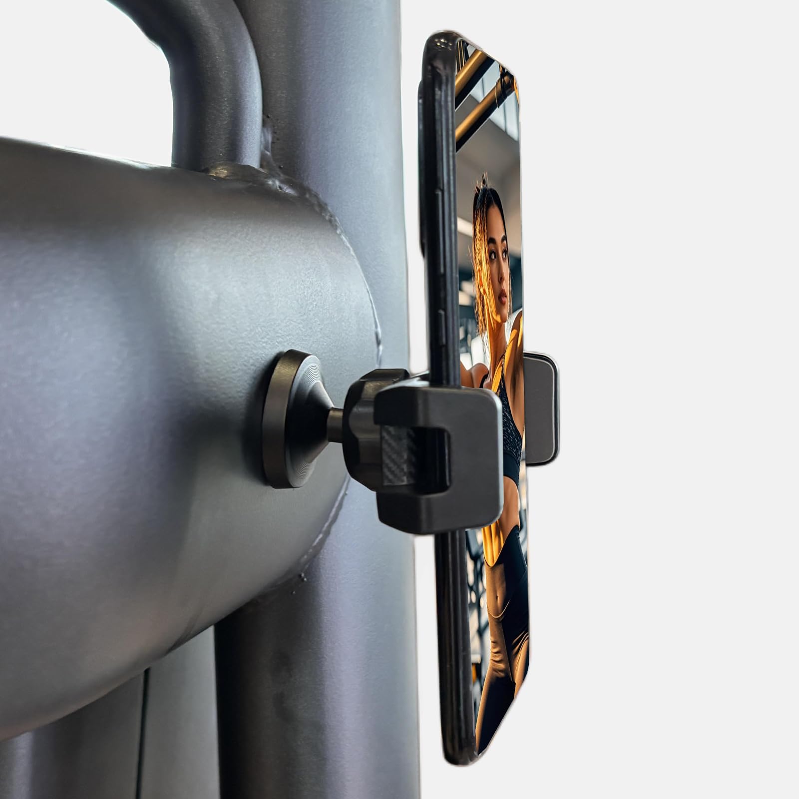 Wooerdacks Gym Magnetic Phone Holder|GYM Cart Series|360° Magnetic Phone Mount|Rotating Fitness Mount|Universal Metal Surface Compatibility|Accommodates 3.1"-4" Phones with Thick Cases (SHRT)