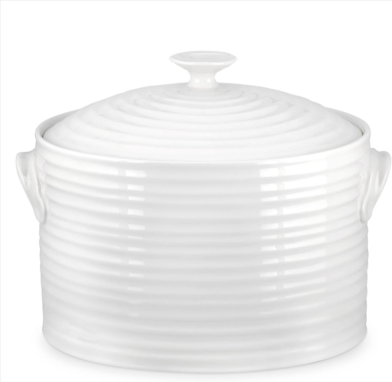Portmeirion Sophie Conran Bread Bin, Porcelain, White, 25 x 34 x 25 cm