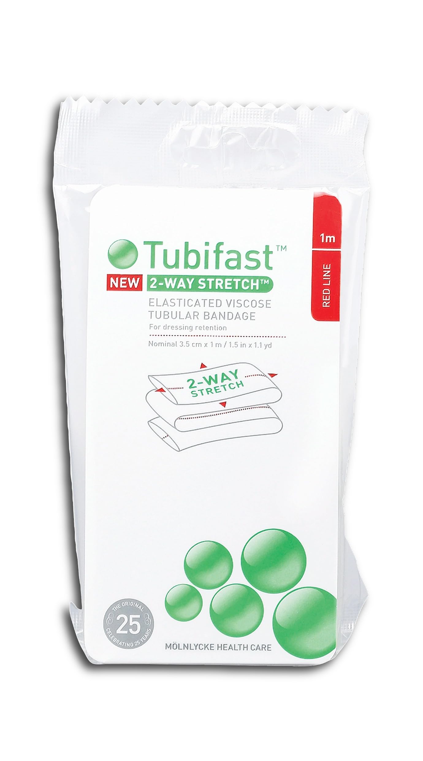 Tubifast 2-Way Stretch rojo 3,5 cm x 1 m