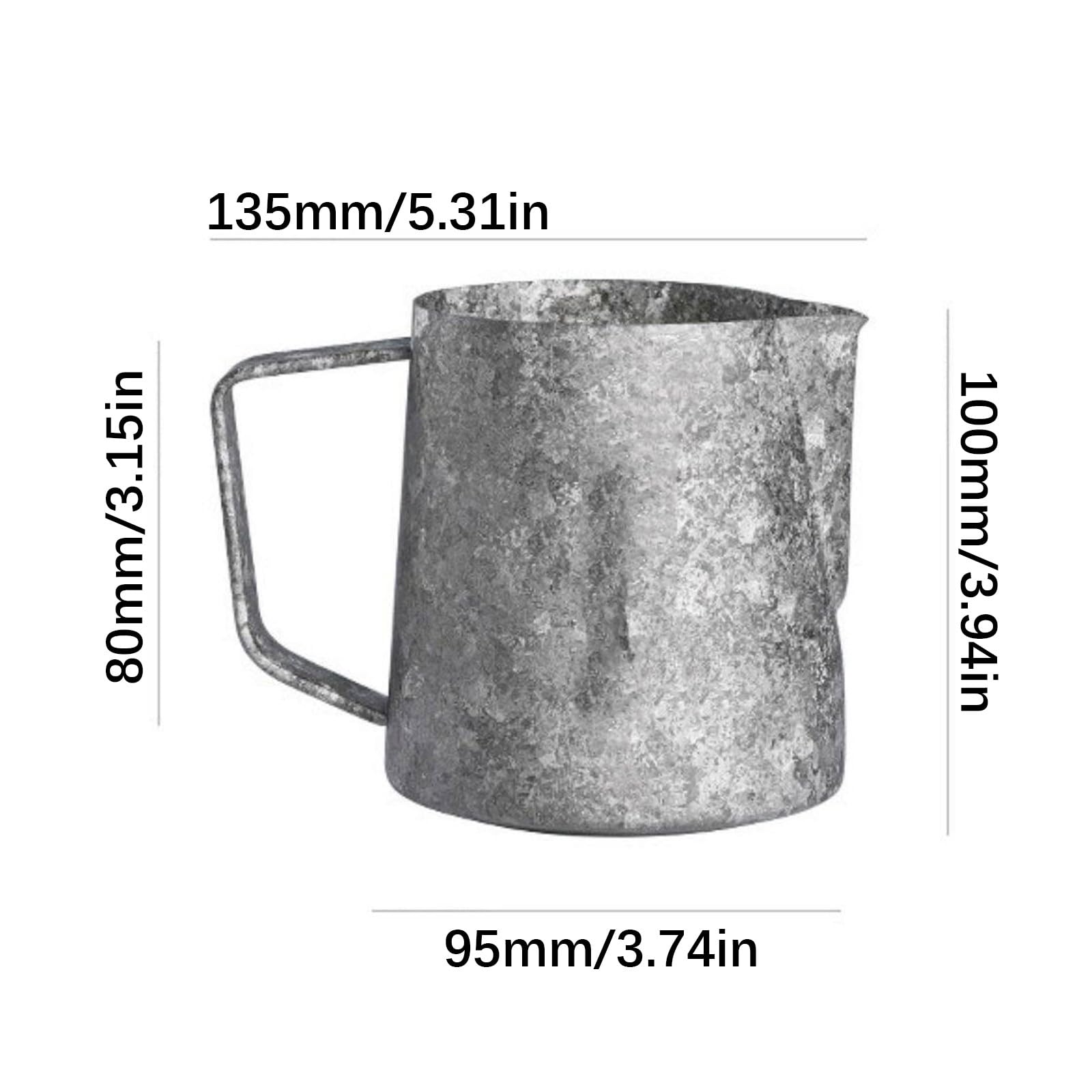 Jarra de espuma de leche de titanio más pura profesional, jarra de de leche Espresso de 600Ml con ergonómico