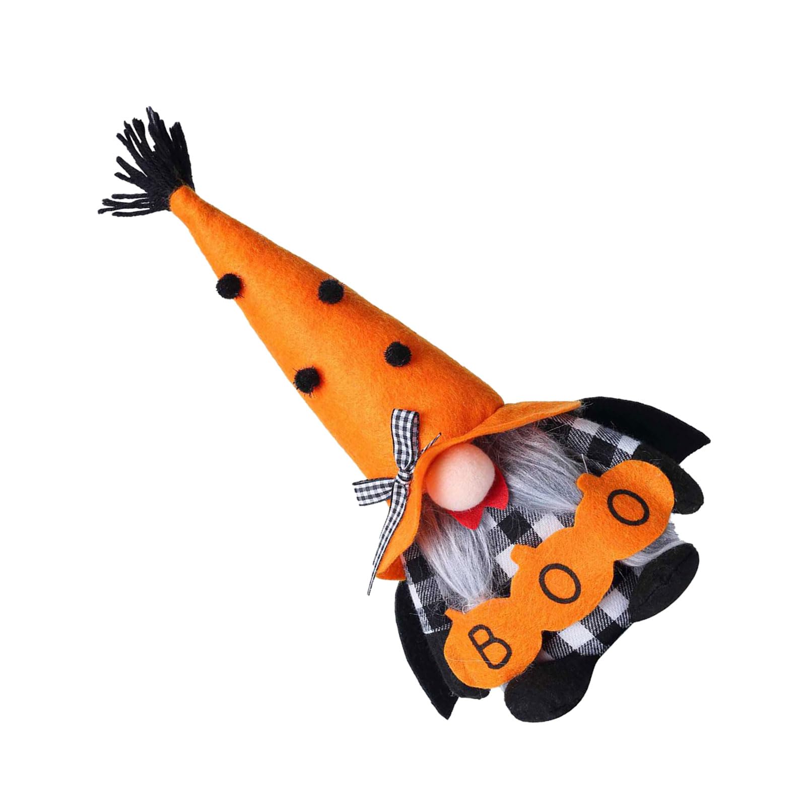 Tsophreniq Halloween Plush Figurine with Bat Wing Pumpkin Gnomes Design Shelf Decors Soft Fabric Ornament Party Home Decoration Gnomes Figurine Doll