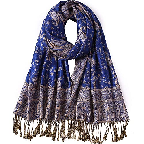 Becolored Royal Blue Pashminas #TOP1