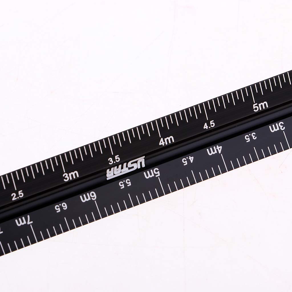 Regla de escala triangular modelo UA-90038 de 17 cm para 1/12 1/24 /1/32 1/35 1/48 1/72