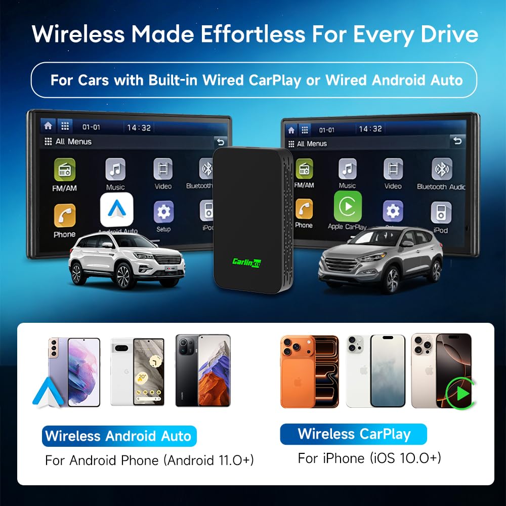 Snapklik.com : Carlinkit 5.0 Android Auto & Wireless CarPlay Adapter ...