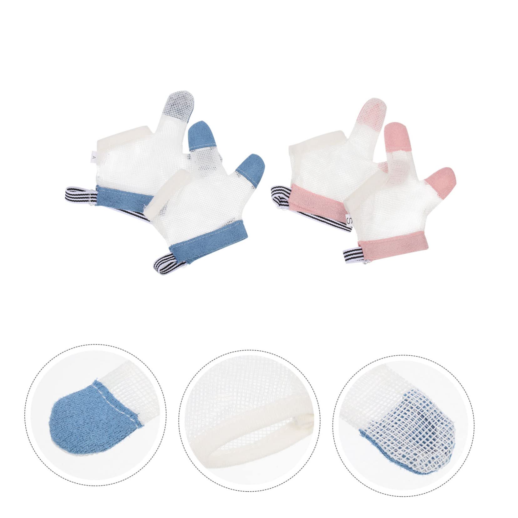 SHOWERORO 10 Pares guantes para morder anillos mitones niños dejar de chuparse el corrector de chuparse los dedos dejar de chupar herramienta parada de chuparse el para niños neto