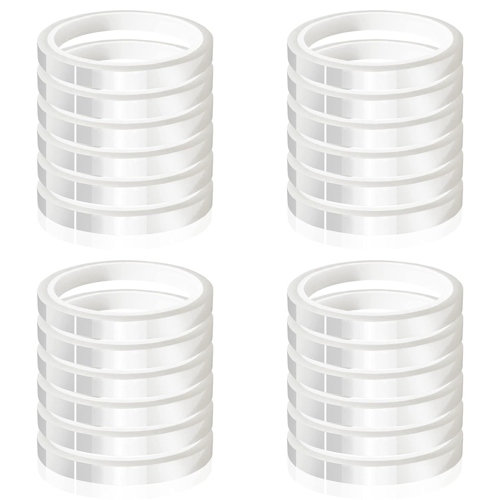 Jnchdghwa White 24 Rolls 10Mm X33m(108Ft) Clear Heat Tape For Heat Sublimation Press No Residue And Heat Transfer Vinyl