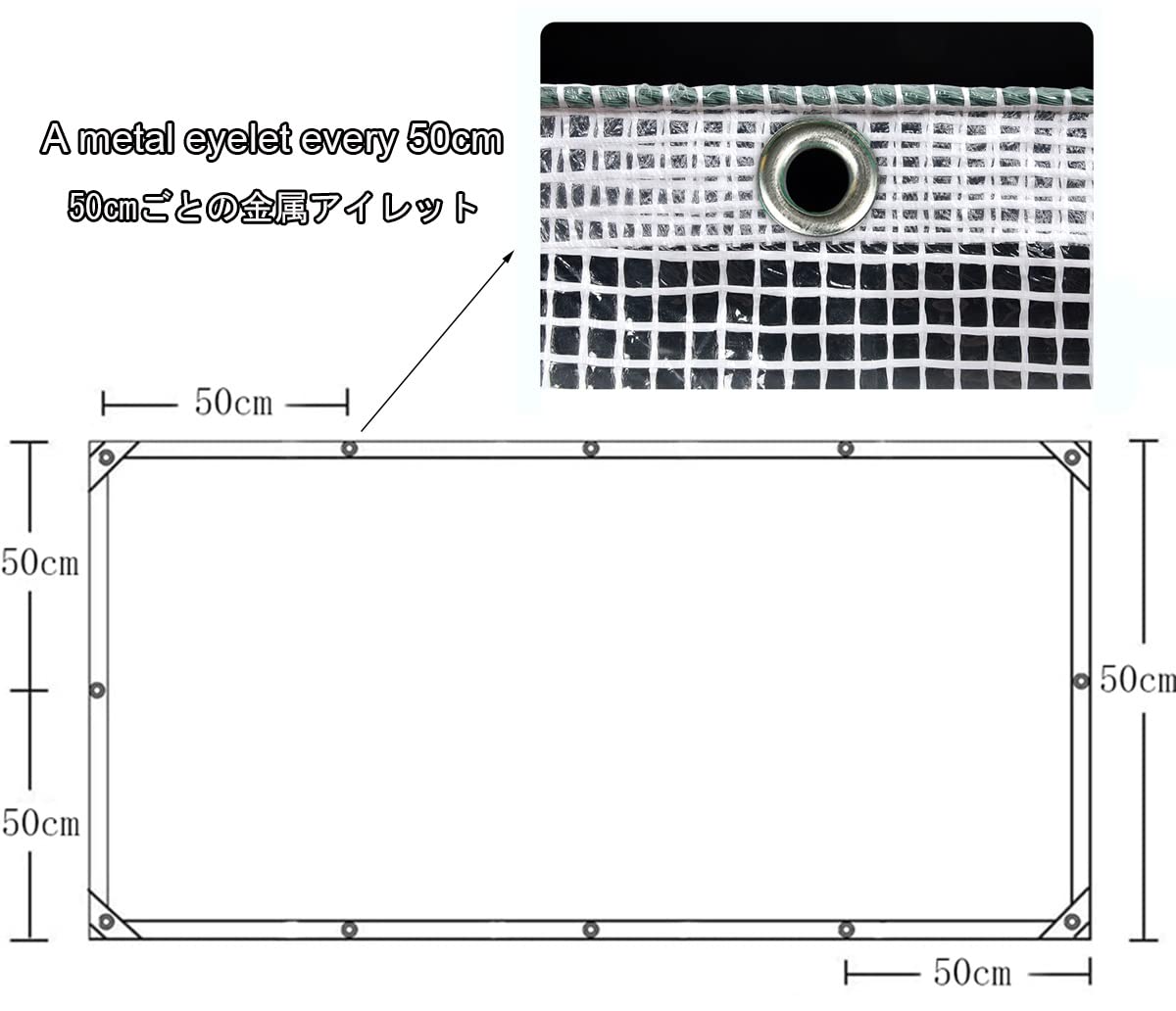 Amazon.co.jp: PE透明糸入りシート 屋外 防水シート 防水日焼け止め