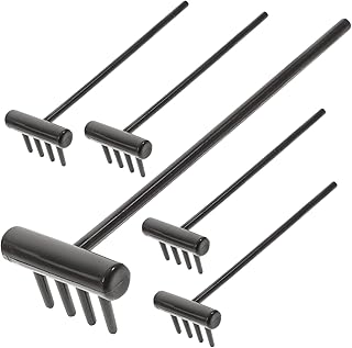 jojofuny 6 Pçs Caixa De Areia Ancinho De Areia Decoração Japandi Acessórios De Mesa Kits Em Miniatura Mini Ancinho De Jardim De Areia Mini Ancinho Feng Shui Decoração Caixa De Areia Mini