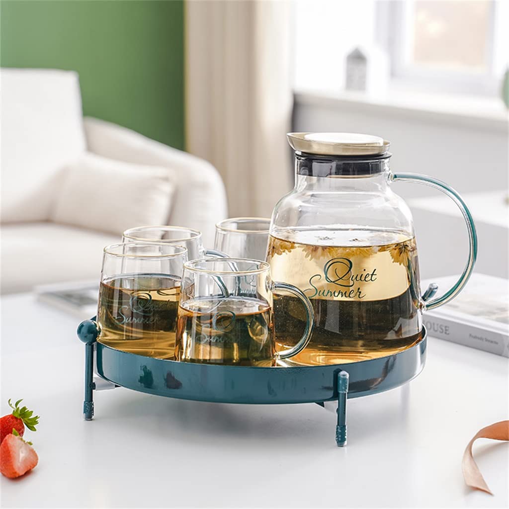 Service à thé en verre nordique ensemble tasses et bouilloire pour boisson maison