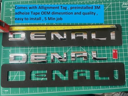 Emblema Denali cromado y placa de identificación HD de repuesto para GMC Sierra 2007-2020 4
