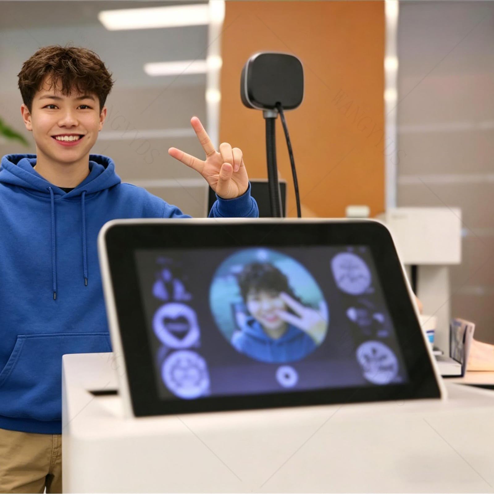 3D Latte Art Coffee Printer Machine Automatic Beverages Food Selfie with Printing safty Grade Ink Cartridges,Interactive Q&A, Answers Printed Directly On Coffee FullColorBlack+Camera