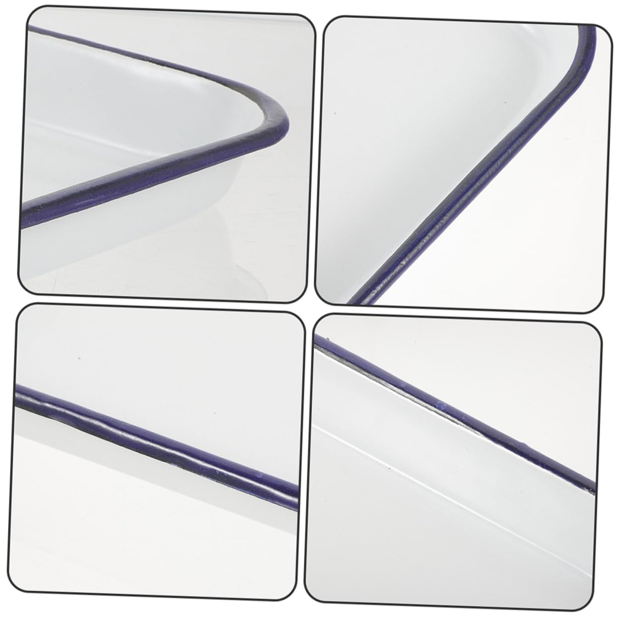 Mikikit Bandejas Rectangulares de Esmalte 20x30 Cm y 24x34 Cm Resistentes al Desgaste Antiadherentes Multifuncionales para Hornear y Asar Aptas para Lavavajillas Uso Doméstico 2 Piezas