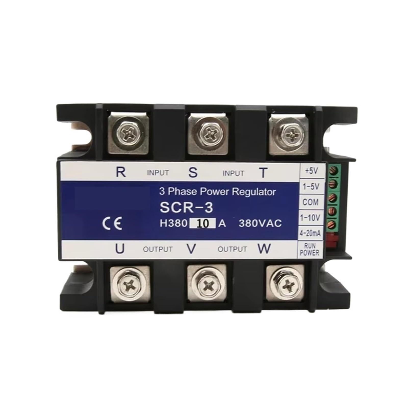 CJKXPZMH Three Phase Voltage Rregulator Power Controller Module 10A SCR-10A 380V Control Signal 1-10V 4-20mA 1-5V