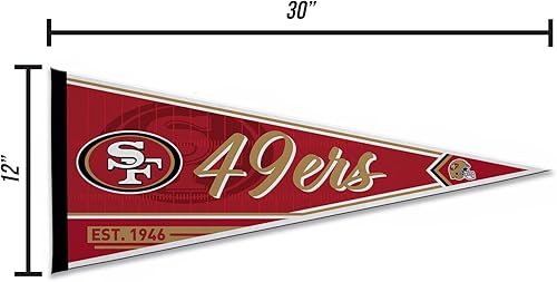 Vista 16 de Rico Industries NFL Football Classic - Banderín de fieltro de 12 x 30 pulgadas para decoración de pared, ideal para el hogar, dormitorio, decoración