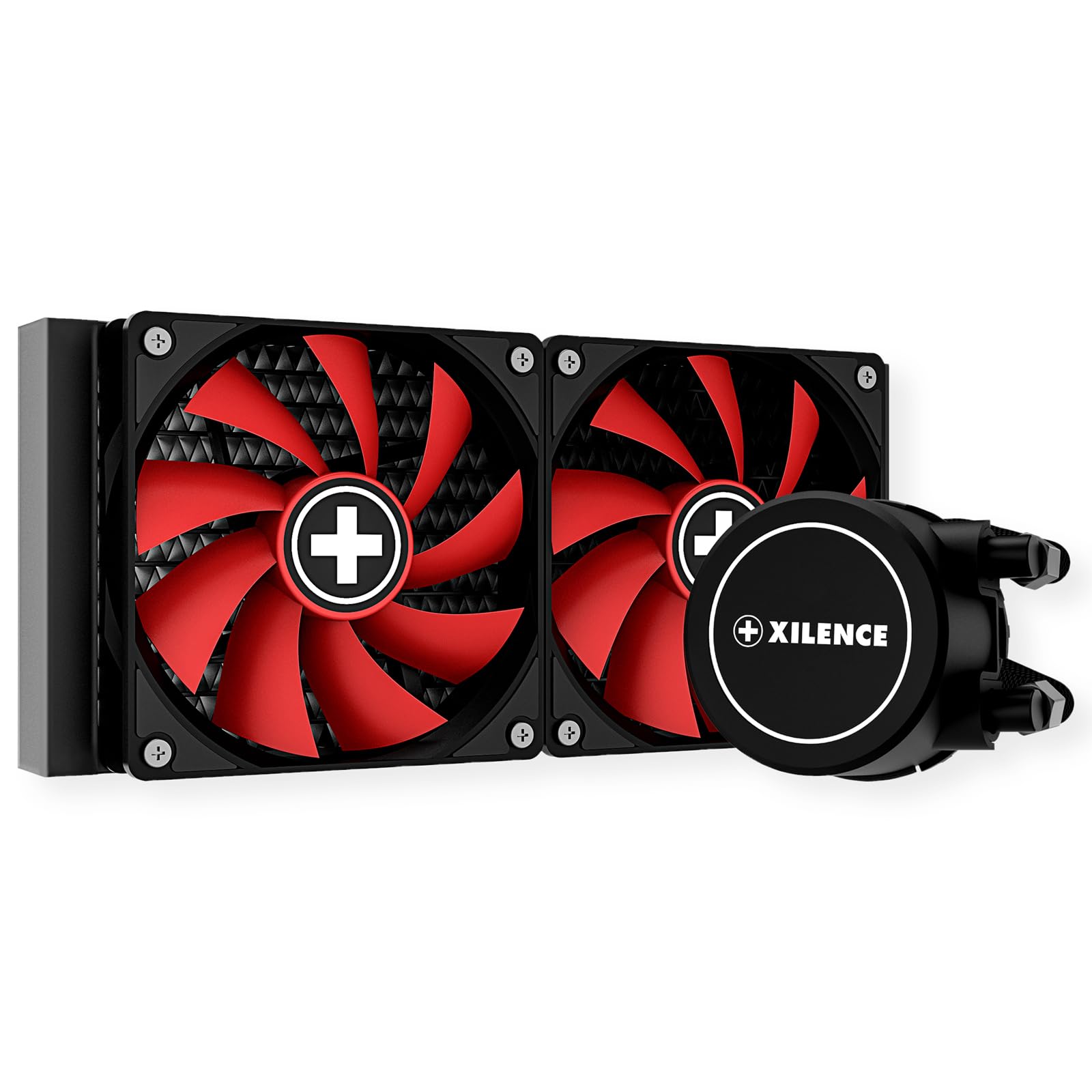 Xilence LQ240 AMD und Intel 240mm AiO Wasserkühlung, AM5/AM4, LGA 1700/2066/2011/1151/1150/1155/1156/1200, 300W TDP, leise 2x 120mm PWM Lüfter, für hohe Kühlanforderungen im Gaming/Streaming, schwarz