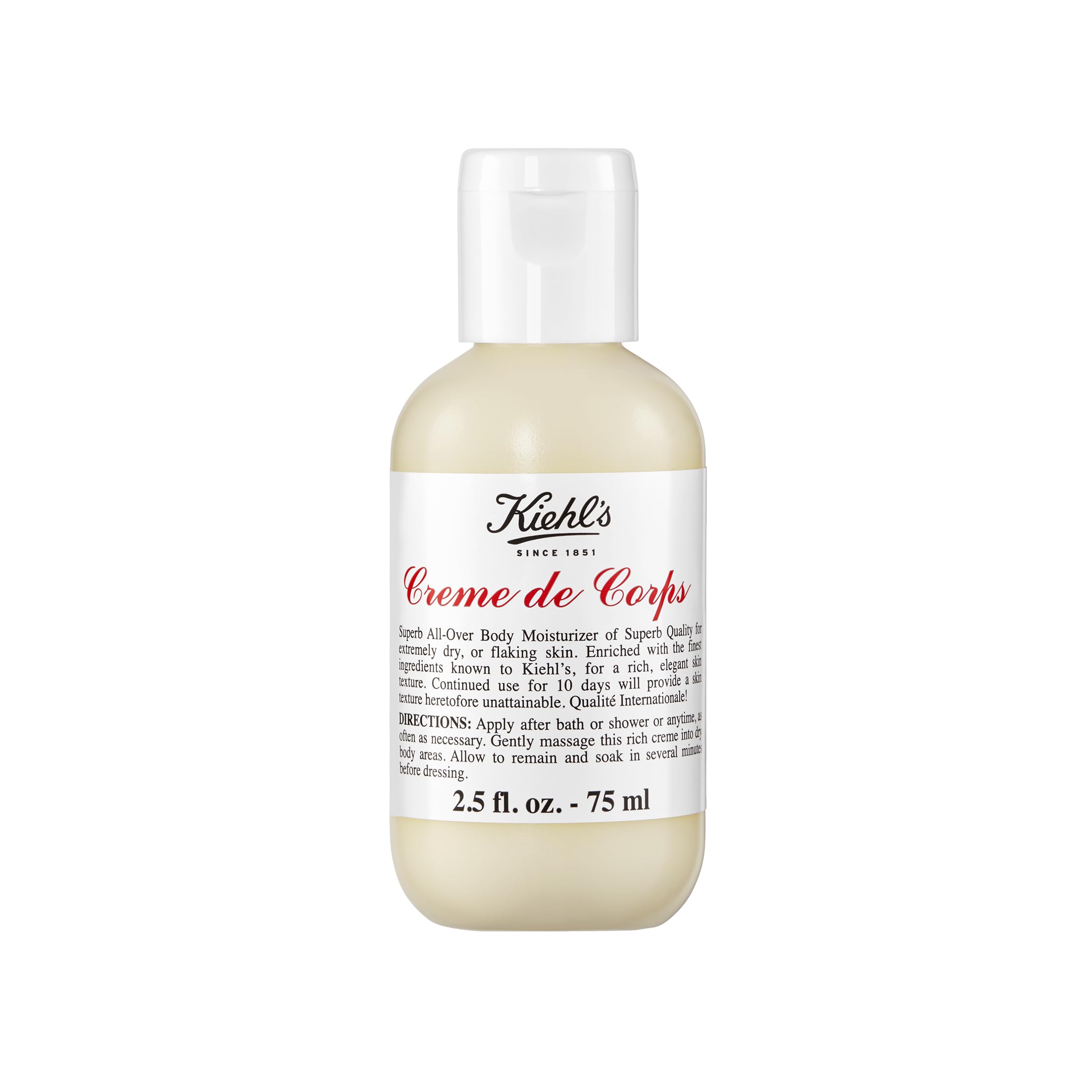 KIEHL'S Creme de Corps, reichhaltige, nicht fettende Körpercreme für trockene Haut, feuchtigkeitsspendende Körperpflege mit natürlichen Inhaltsstoffen