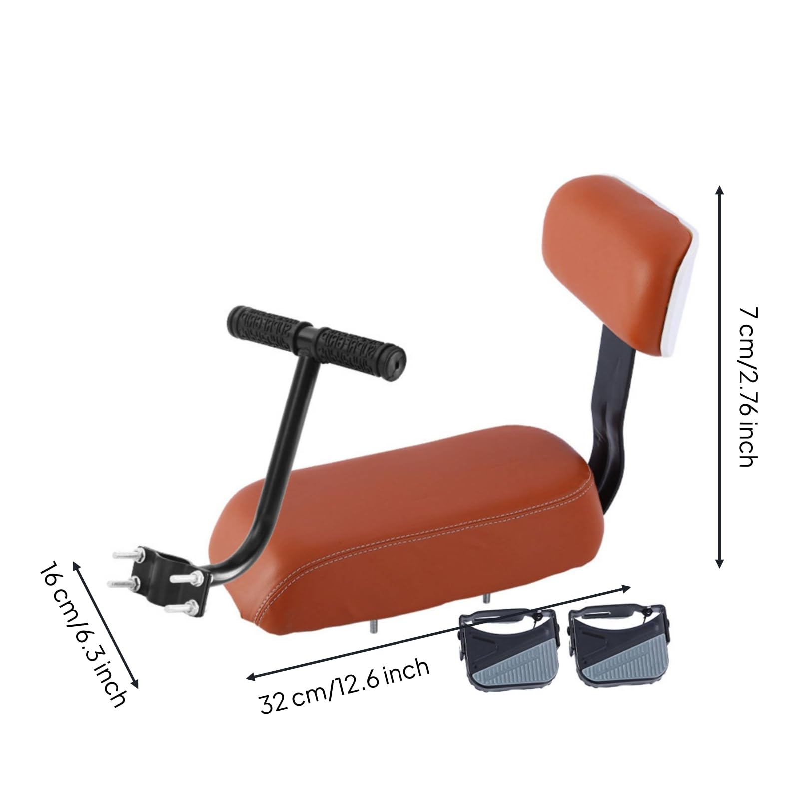 Seggiolino Bici Bambini Posto Posteriore, Marrone, style to 4