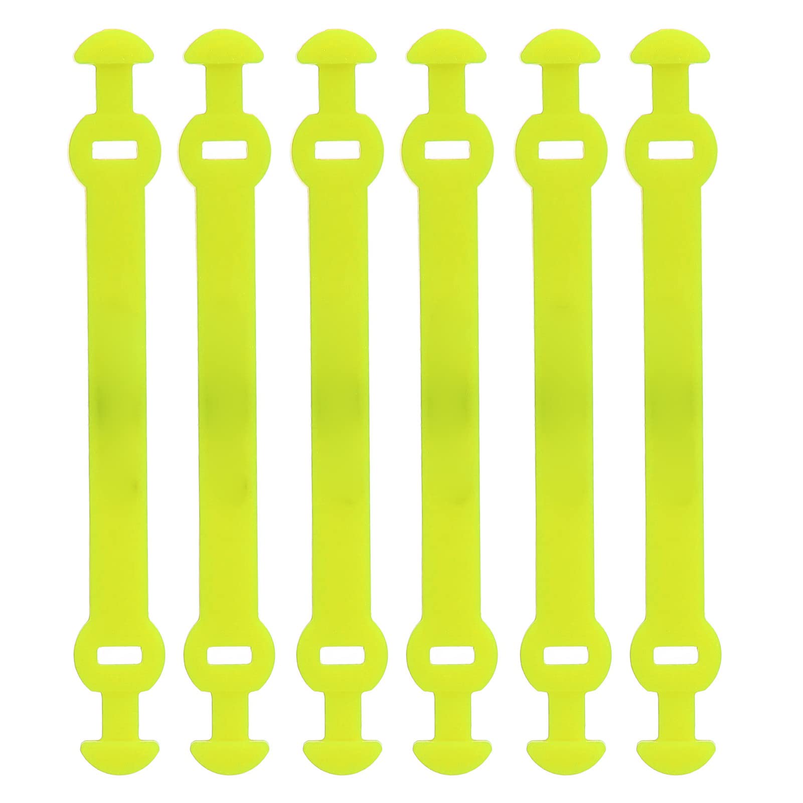 Tissting 6 Pcs Tennis Racket Damper, Silicone Tennis Racquet String Shock Absorber Long Buckle Tennis Racket Vibration Dampeners for Kids Adults Tennis Players(Yellow)