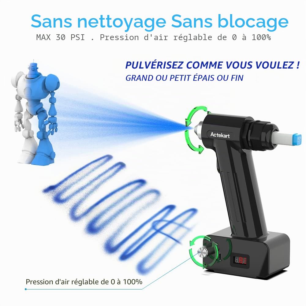 Marqueur aérographe Gundam : compatible avec les marqueurs de 0,7 à 1,0 mm et 2,0 mm | Aérographe rechargeable sans fil pour modèles Gundam, loisirs créatifs, pochoirs et peinture d'art