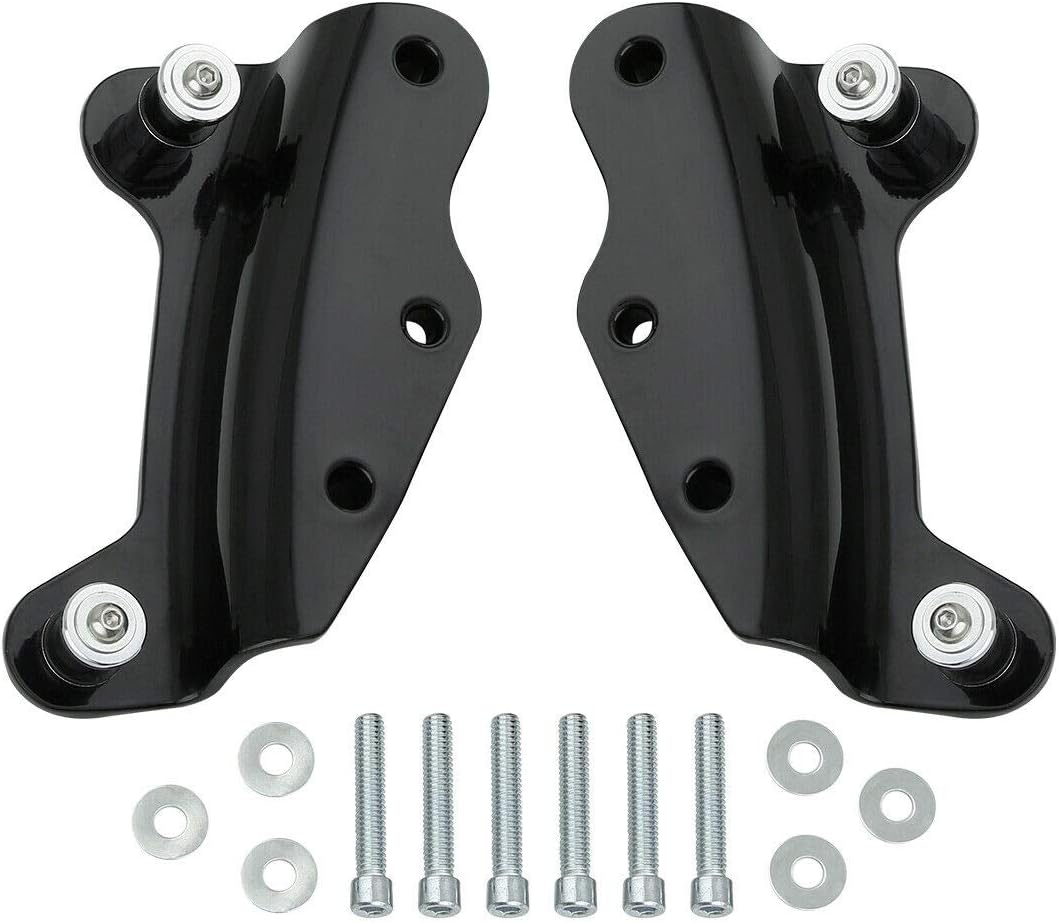Green-L Chopped Tour Trunk with 2 Up Mount Rack Docking Kit Fit for Harley Road Glide 2009-2013 Touring Models