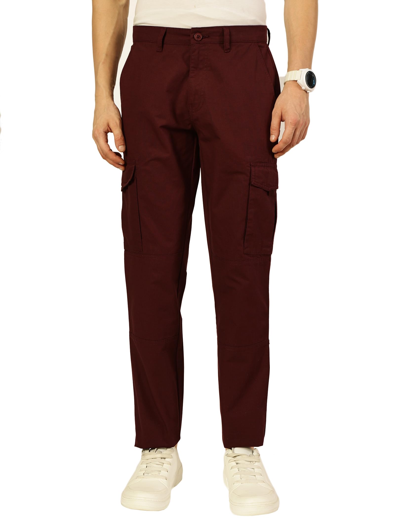 thomas scott Men's | Solid | Light Weight | Breathable Fabric | 6 Pockets | Mid Rise | Regular Fit | 100% Cotton | Button Waist | Chino Trouser | Pants-picture-26