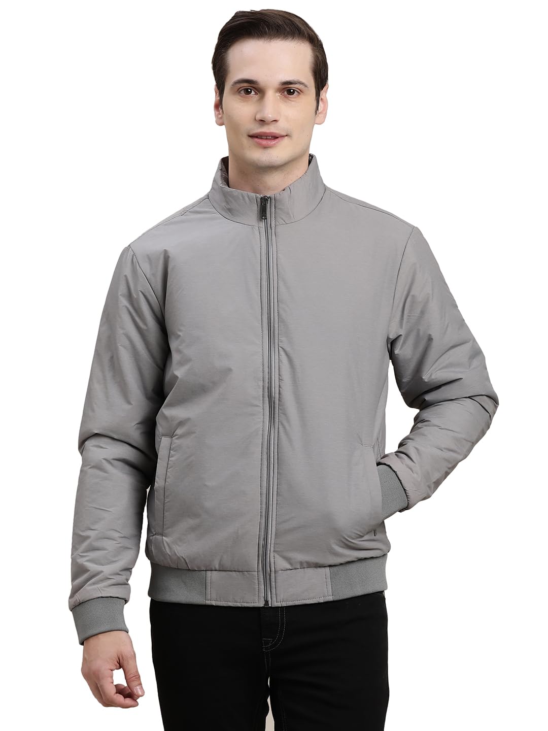 turtle Men's Lightweight Regular Fit Solid Grey Nylon Windcheater Jacket | Packable Water-Resistant Windbreaker with Zipper Pockets-picture-29