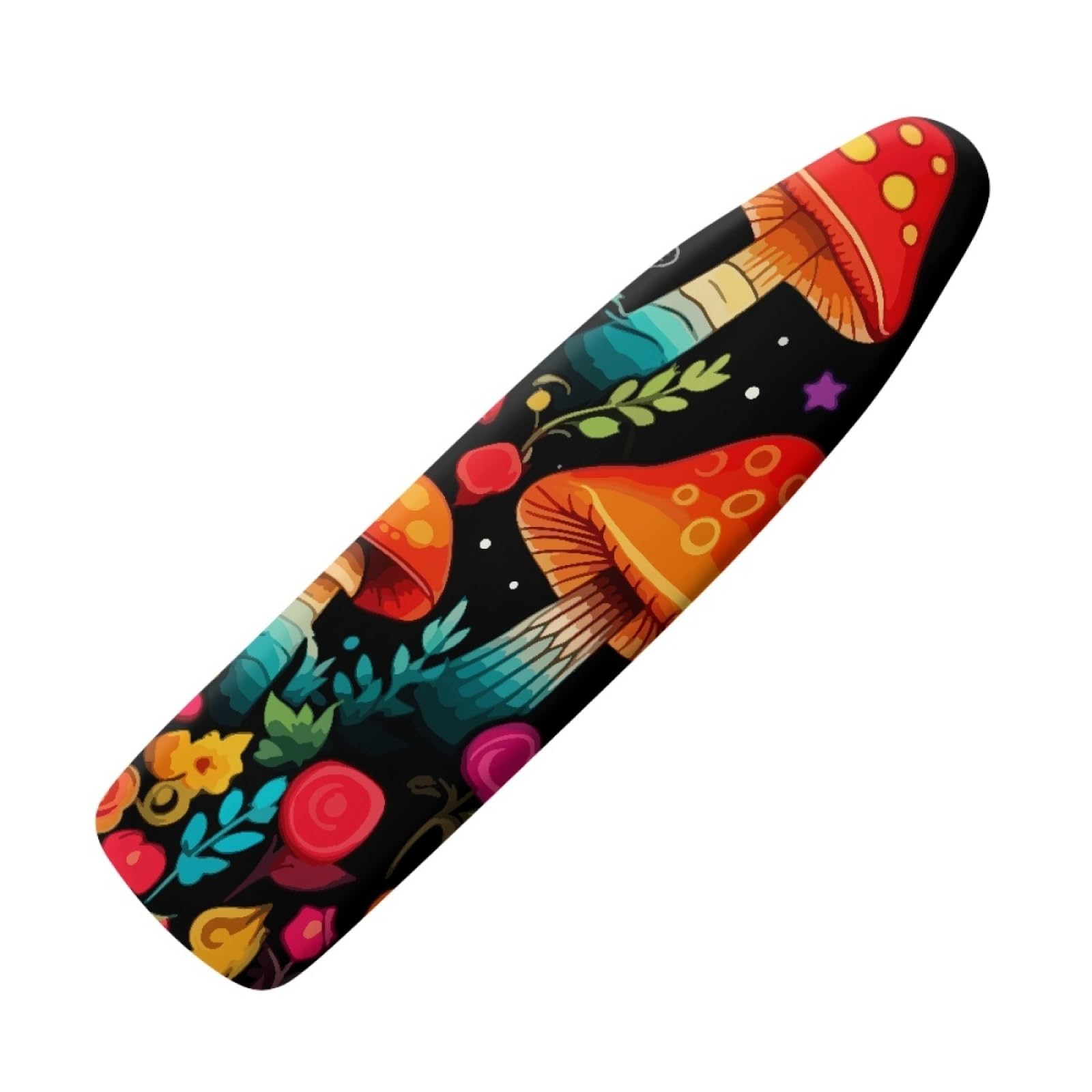 Ironing Board Covers Black Orange Mushroom Iron Board Covers and Pad Thick Resist Scorching and Staining Thick Easy Fit Iron Cover Adjustable Elastic Rope Ironing Boards Cover 140x50cm